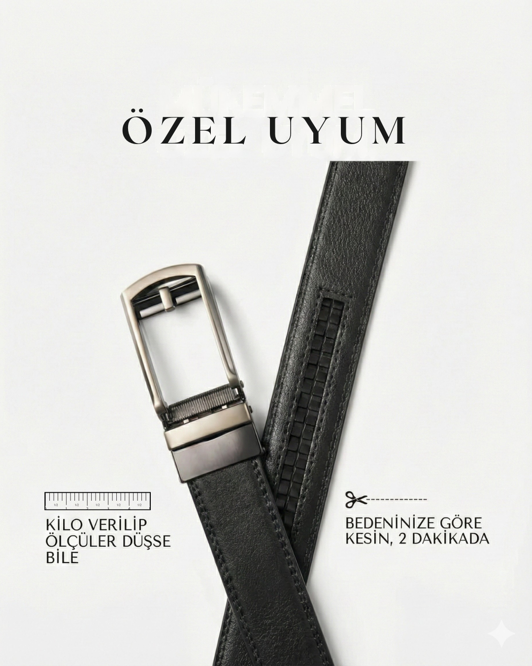 VELON Tokalı Raylı Deliksiz Kemer